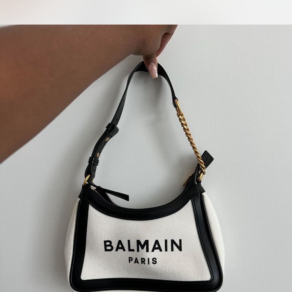 Balmain Paris Black and White Women's Bag